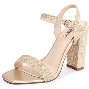 IDIFU Lecia Heel Sandal Womens Gold Size 10